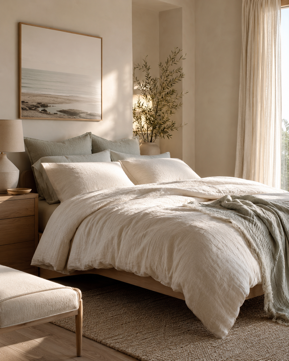 Lunovoy™ MoonWeave Washed Cotton Bedding Set